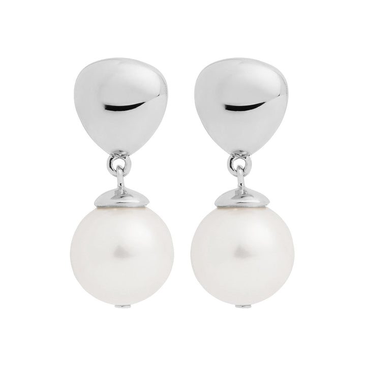 Najo Islander Silver Pearl Earrings