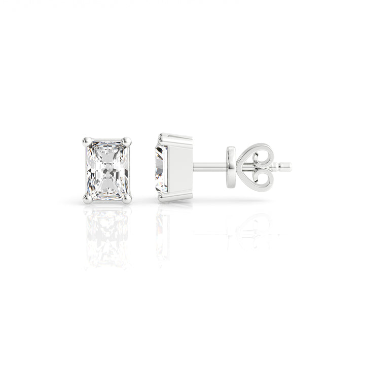 Louis Thompson Welkom Earrings 9K White Gold with 1.00ct Lab Diamond