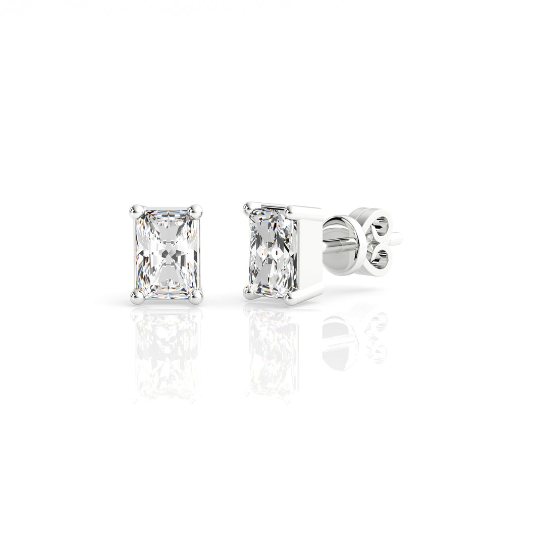 Louis Thompson Welkom Earrings 9K White Gold with 1.00ct Lab Diamond