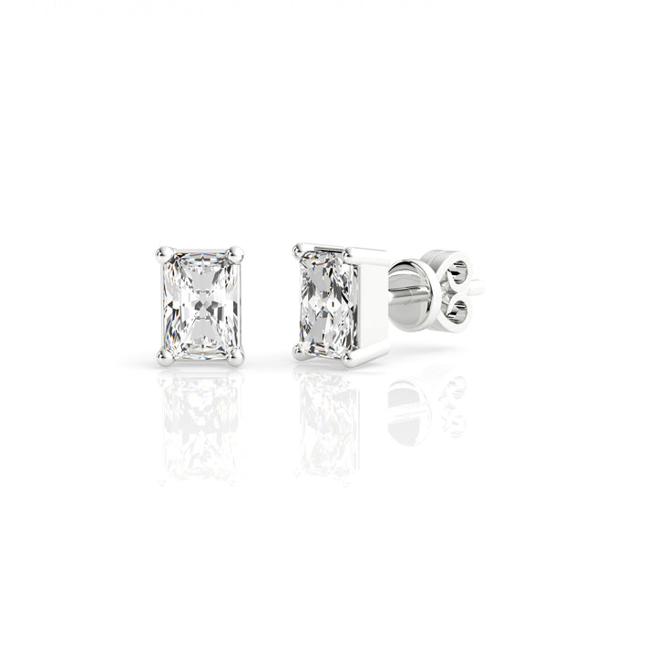 Louis Thompson Welkom Earrings 9K White Gold with 1.00ct Lab Diamond