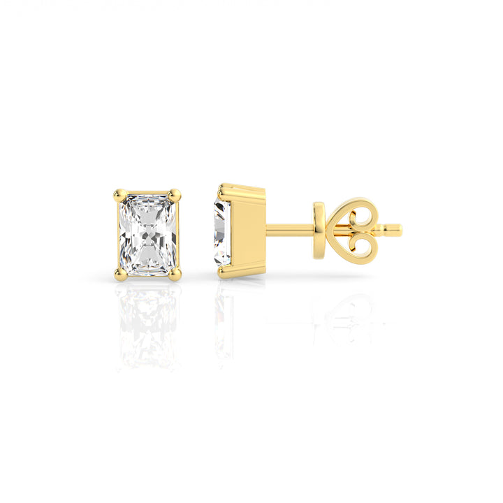 Louis Thompson Welkom Earrings 9K Yellow Gold with 1.00ct Lab Diamond