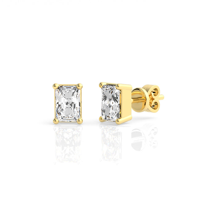 Louis Thompson Welkom Earrings 9K Yellow Gold with 1.00ct Lab Diamond