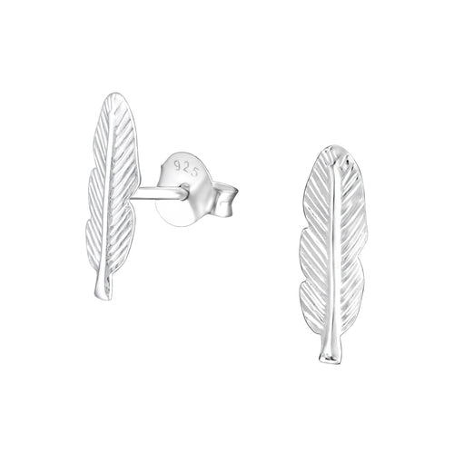 ARGENTO Silver Feather Studs