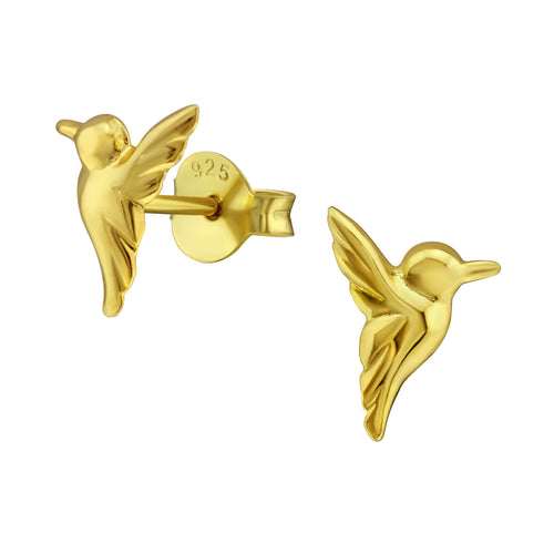 ARGENTO GOLD PLATED HUMMINGBIRD STUDS