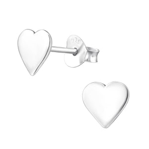 ARGENTO Silver Heart Studs