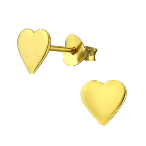 ARGENTO GOLD PLATED HEART STUDS