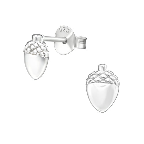 ARGENTO Silver Acorn Studs