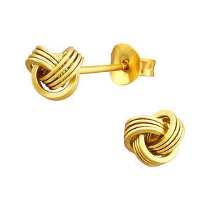 ARGENTO GOLD PLATED KNOT STUDS