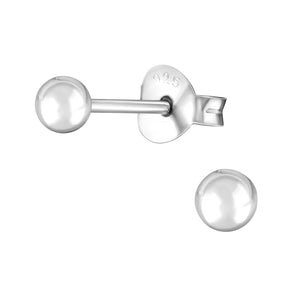 ARGENTO SILVER PlAIN 3MM STUDS