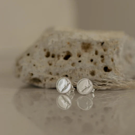 Evolve NZ Map Coin Silver Studs (Cherished)