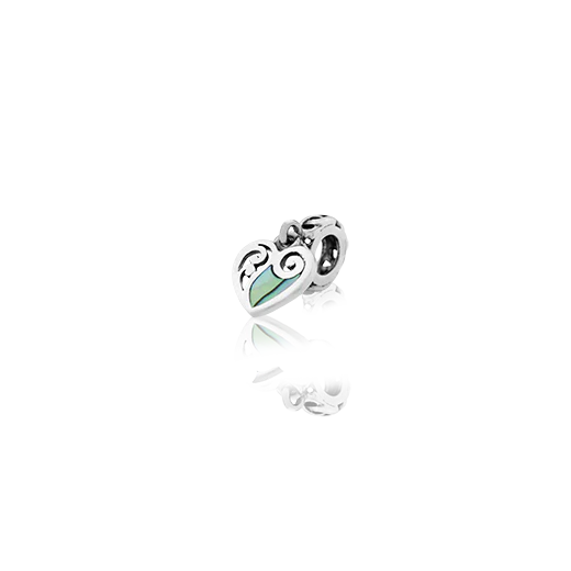 Evolve Paua Heart Charm