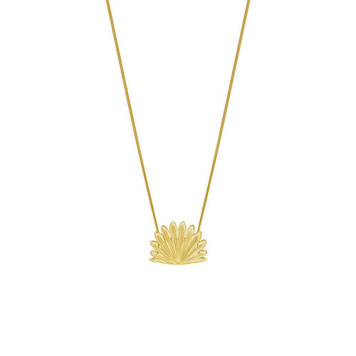 Gold Plated Fan Tail Sunrise Locket