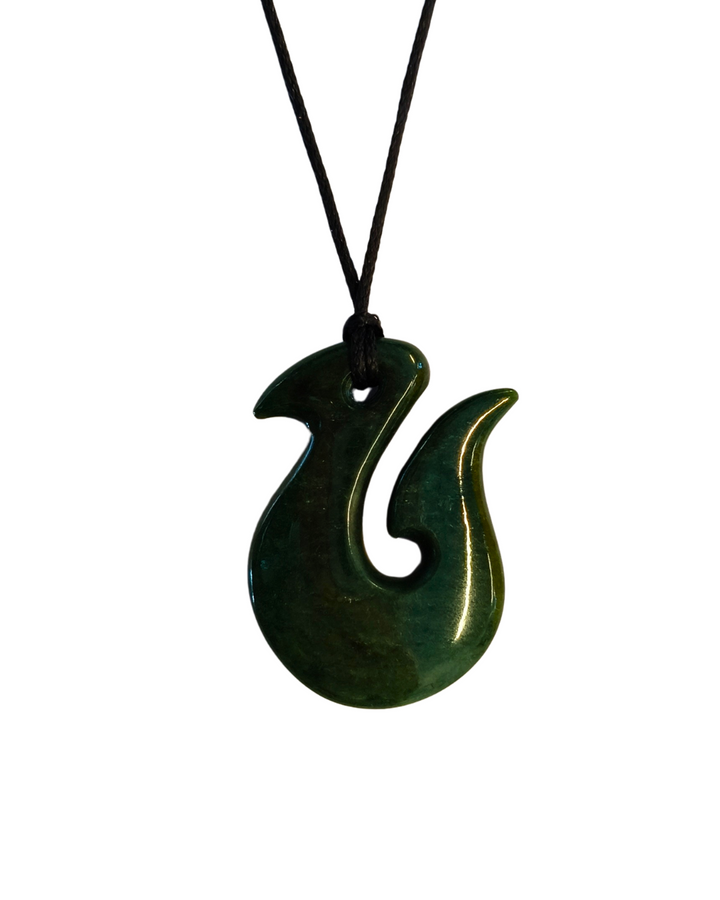 New Zealand Greenstone - Hei Matau / Fish hook - 40mm