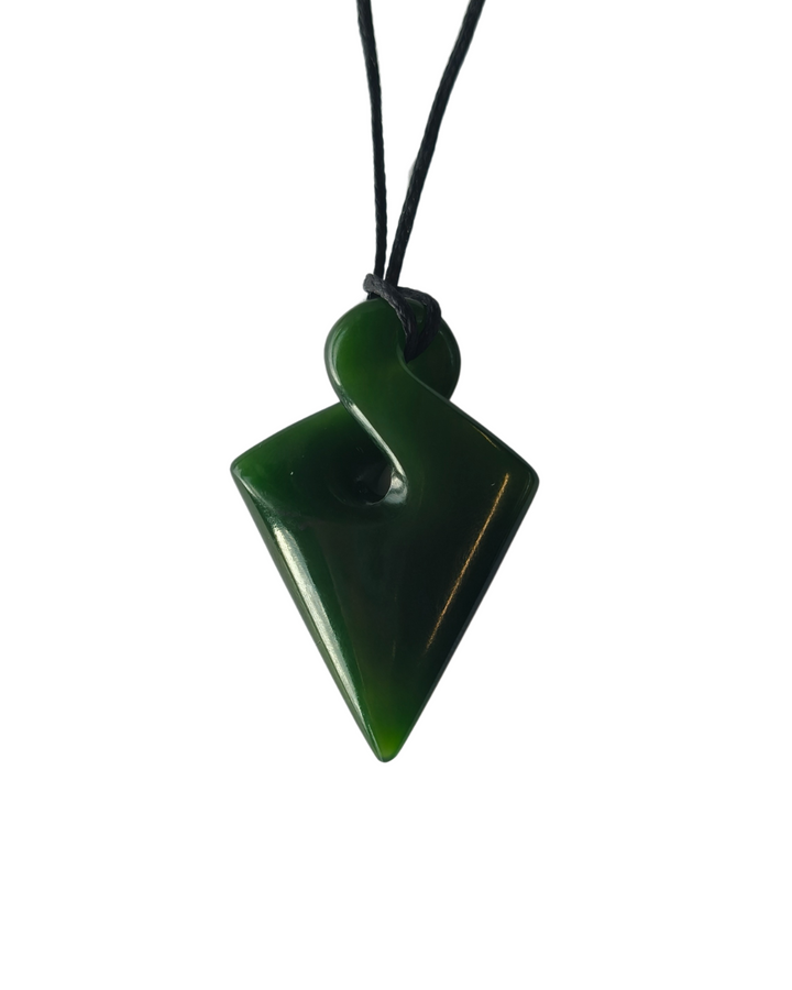 New Zealand Greenstone - Kumara / Single Twist Angular- 45mm x 30mm