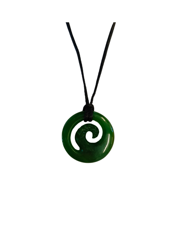 New Zealand Greenstone - Koru / Life Circle with Fern 20mm