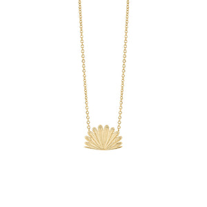 Gold Plated Fan Tail Sunrise Necklace