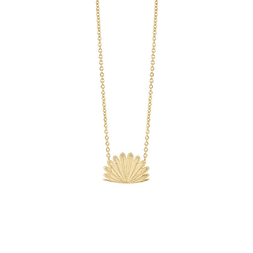 Gold Plated Fan Tail Sunrise Necklace