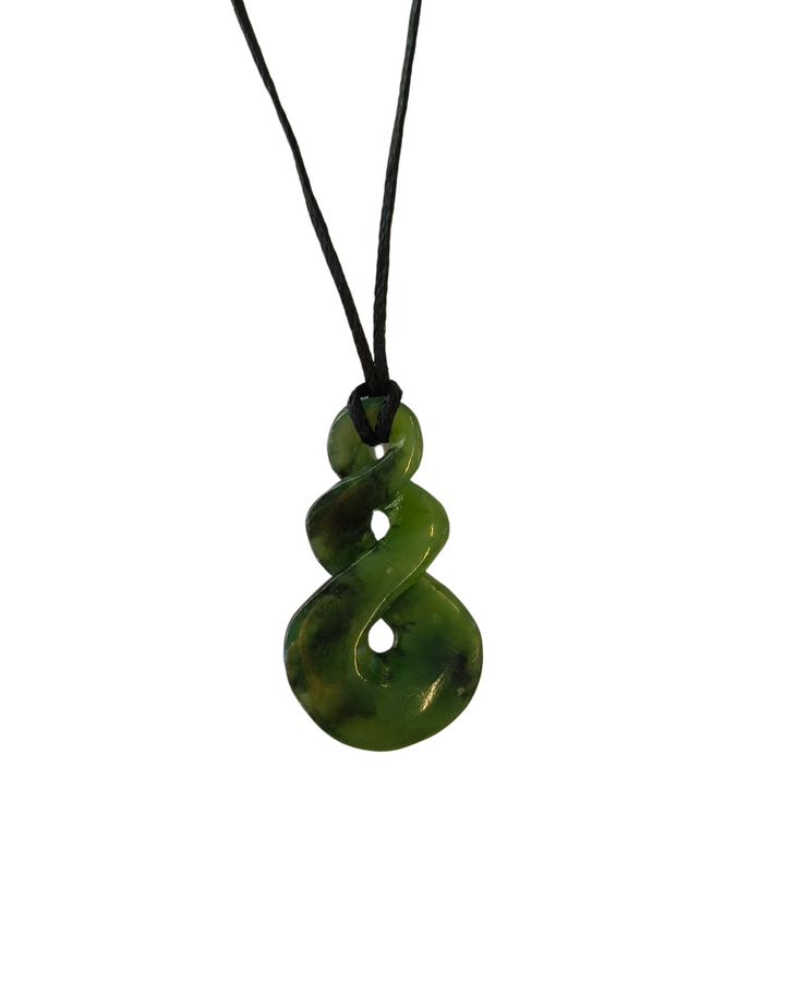 New Zealand Greenstone - Small Double Twist 33mm