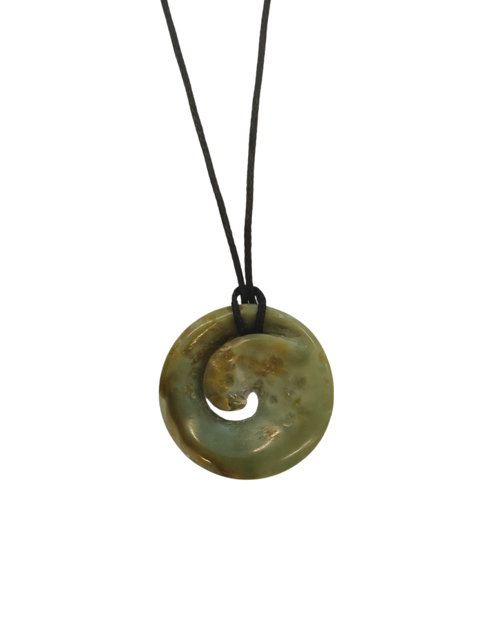 New Zealand Greenstone - Small Enclosed Koru 30mm