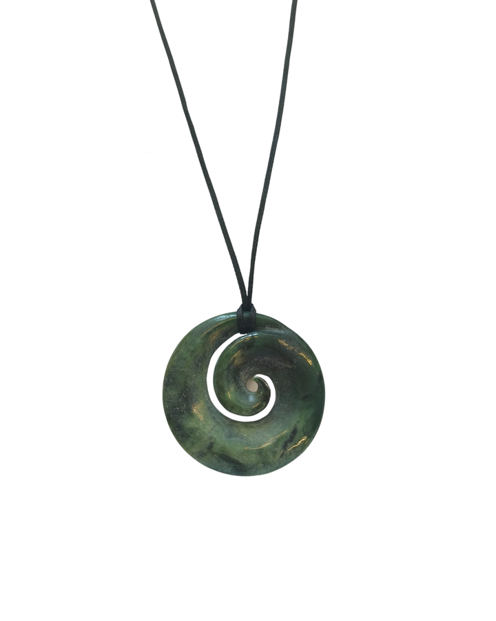 New Zealand Greenstone - XL Enclosed Koru