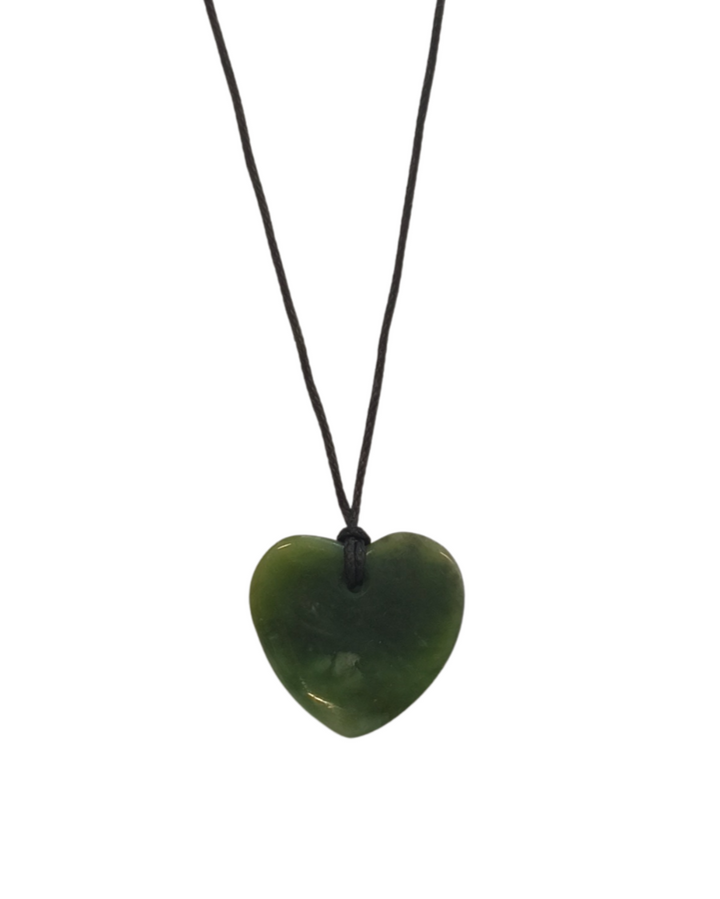 New Zealand Greenstone - Small Manawa/ Heart 30mm