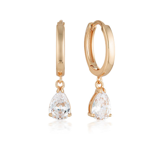 Georgini Pia Hoop Earrings Rose Gold