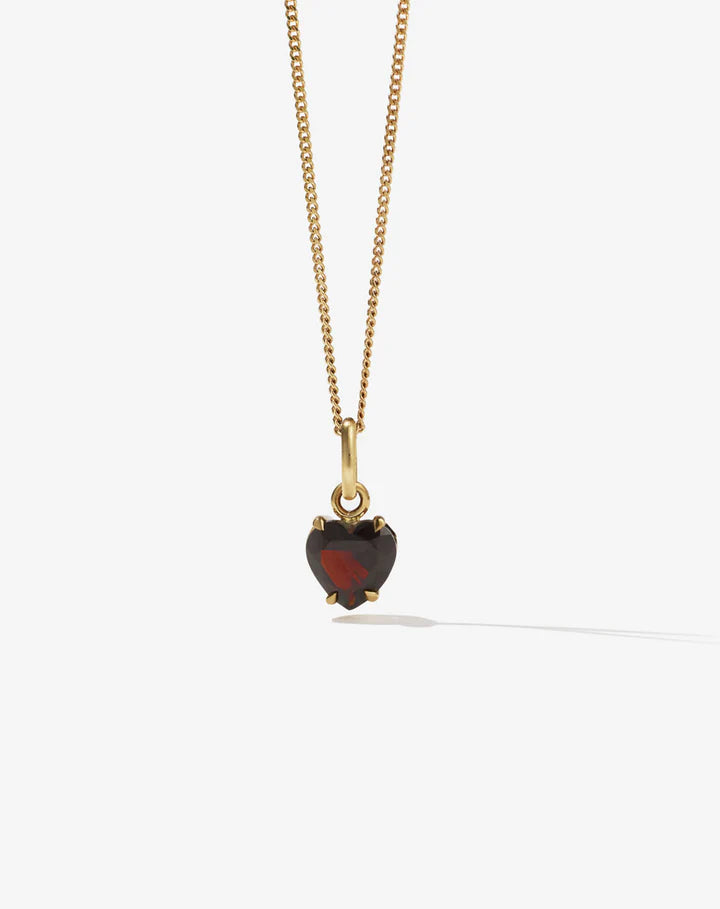 MEADOWLARK 23CT GOLD PLATED HEART JEWEL CHARM NECKLACE