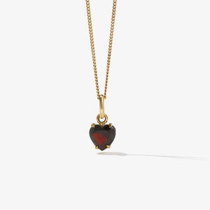 MEADOWLARK 23CT GOLD PLATED HEART JEWEL CHARM NECKLACE