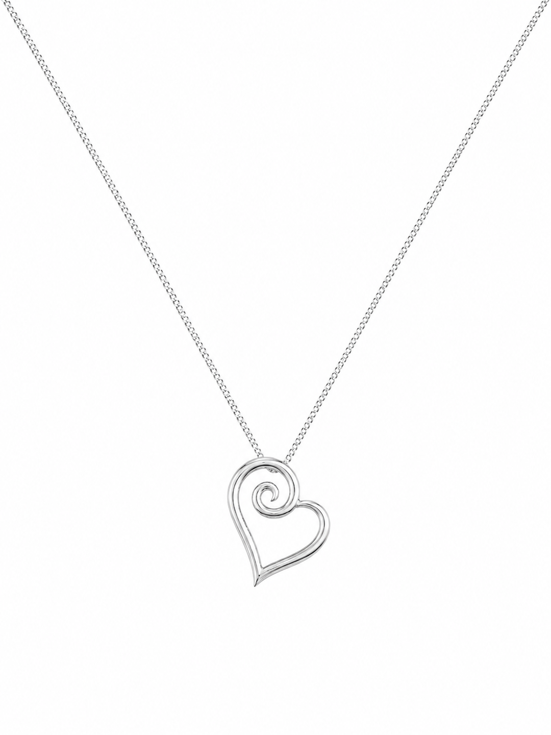LT Sterling Silver Aroha Heart Necklace