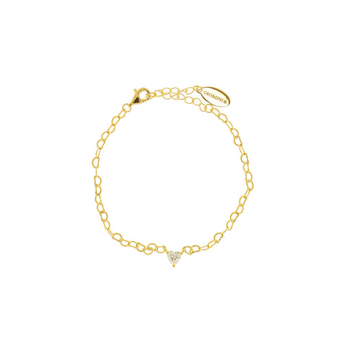 Gold Plated Sweetheart Heart Chain Bracelet