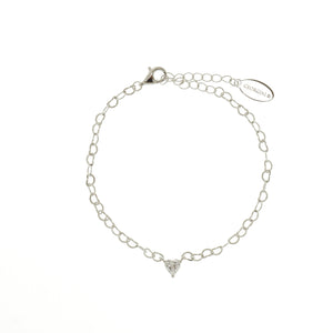 Georgini Sweetheart Heart Chain Bracelet Silver