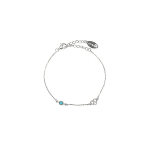 DIAMONDS BY GEORGINI NATURAL TURQUOISE AND TWO NATURAL DIAMOND DECEMBER BRACELET