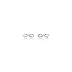 DIAMONDS BY GEORGINI FOURTEEN NATURAL DIAMOND INFINITY EARRINGS SILVER