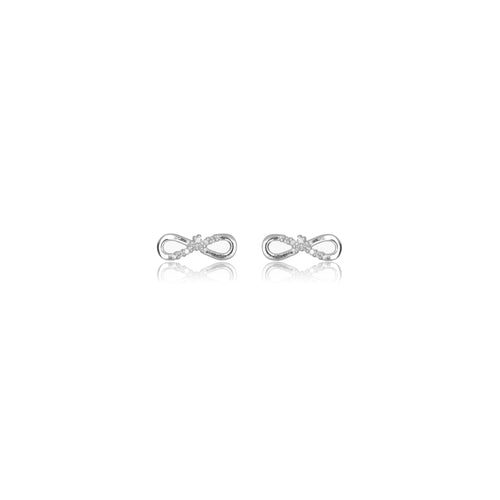 DIAMONDS BY GEORGINI FOURTEEN NATURAL DIAMOND INFINITY EARRINGS SILVER