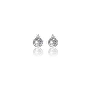 DIAMONDS BY GEORGINI NATURAL AQUAMARINE AND TWO NATURAL DIAMOND MARCH EARRINGS S