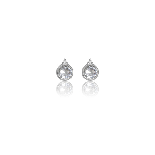 DIAMONDS BY GEORGINI NATURAL AQUAMARINE AND TWO NATURAL DIAMOND MARCH EARRINGS S