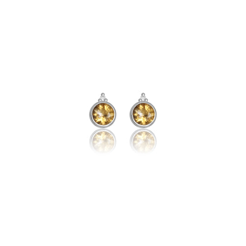 DIAMONDS BY GEORGINI NATURAL CITRINE AND TWO NATURAL DIAMOND NOVEMBER EARRINGS S