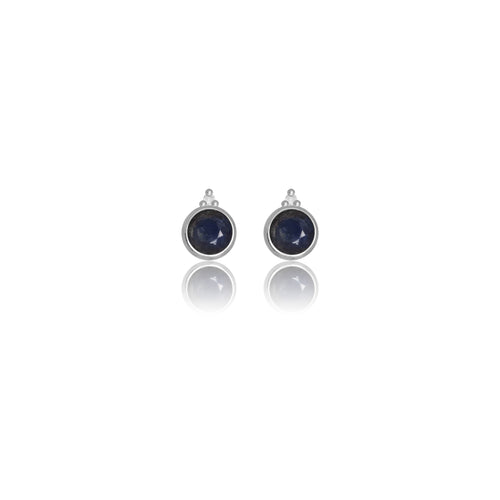 DIAMONDS BY GEORGINI NATURAL SAPPHIRE AND TWO NATURAL DIAMOND SEPTEMBER EARRINGS