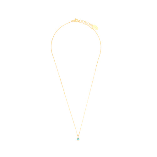 DIAMONDS BY GEORGINI NATURAL TURQUOISE AND DIAMOND DECEMBER NECKLACE GOLD