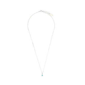 DIAMONDS BY GEORGINI NATURAL TURQUOISE AND DIAMOND DECEMBER NECKLACE SILVER