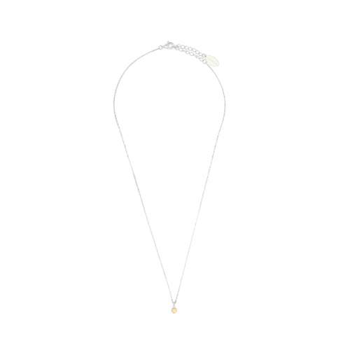 DIAMONDS BY GEORGINI NATURAL OPAL AND DIAMOND OCTOBER NECKLACE SILVER