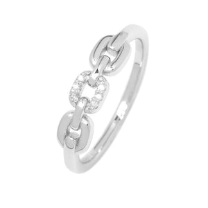 DIAMONDS BY GEORGINI SIX NATURAL DIAMOND LINK RING SILVER