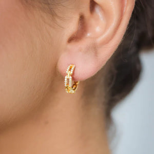 Georgini Goddess Link Hoop Gold Earrings