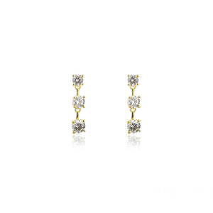 Gold Plated Gifts Trilogy Earrings