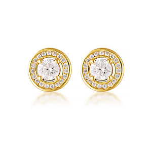 Georgini Milestone Halo Earrings In Gold