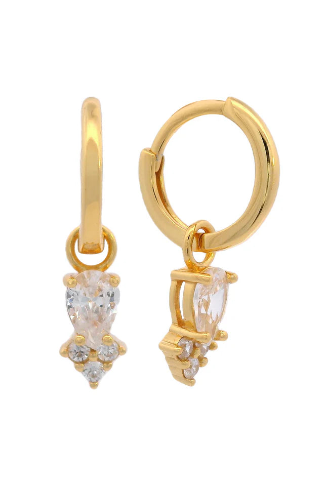 Georgini Midnight Velvet Asteria Hoops Gold