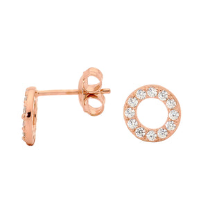 Georgini Baby Circle CZ Stud Earrings