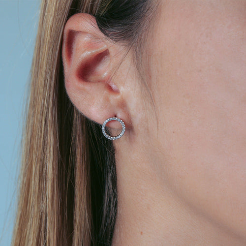 Silver Ara Rhodium Earring