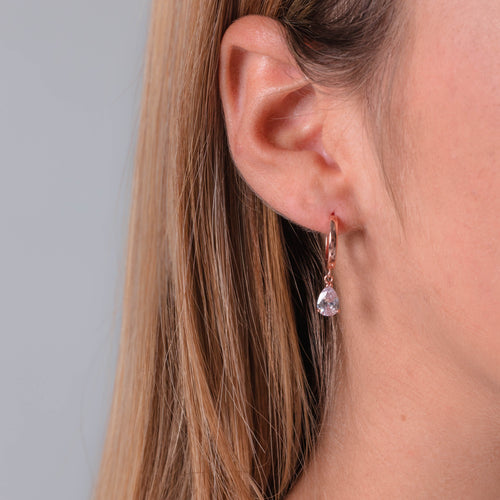 Georgini Pia Hoop Earrings Rose Gold