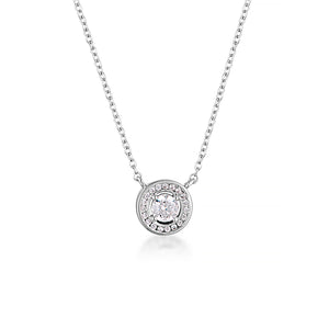 Georgini Milestone Halo Necklace In Silver